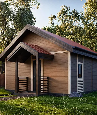 Бархат, каркасный дом, 31 м2