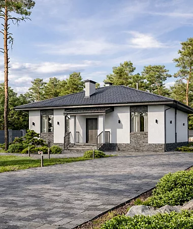 Амулет, дом из газоблока, 122 м2