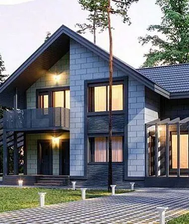 Милена, дом из газоблока, 220 м2
