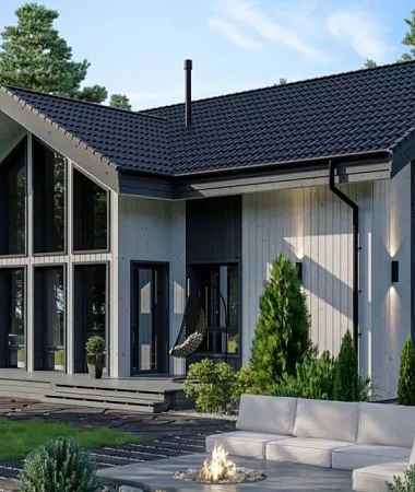 Современность, каркасный дом, 286 м2