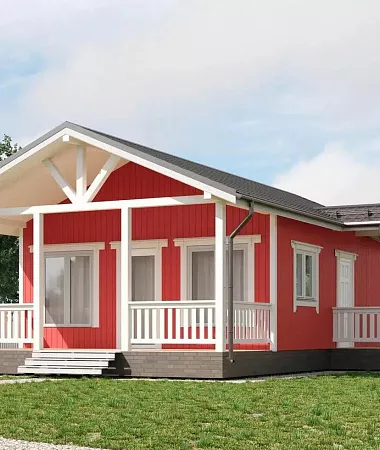 Кураж, каркасный дом, 78 м2