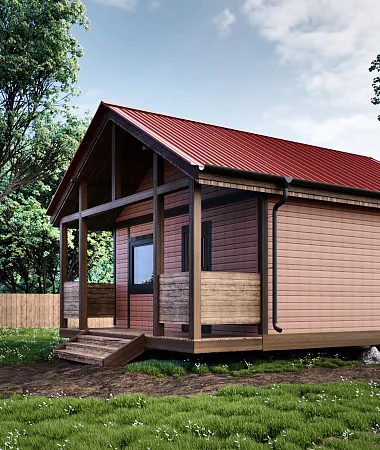 Подосиновик, каркасный дом, 31,5 м2