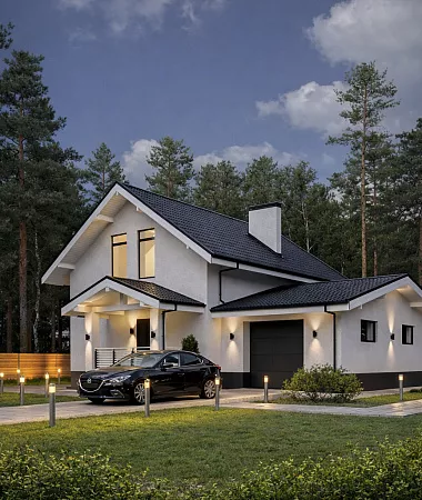 Снежный, дом из газоблока, 236 м2
