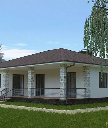 Искра, дом из керамоблока, 116 м2