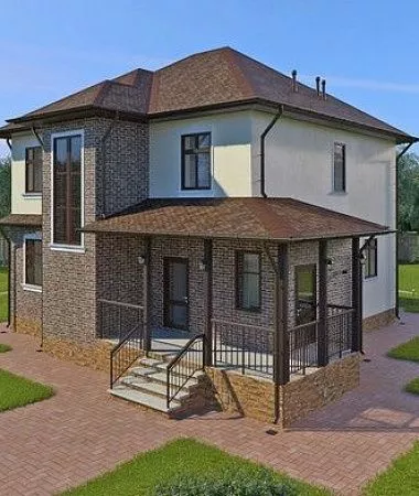 Компас, быстровозводимый дом, 193 м2