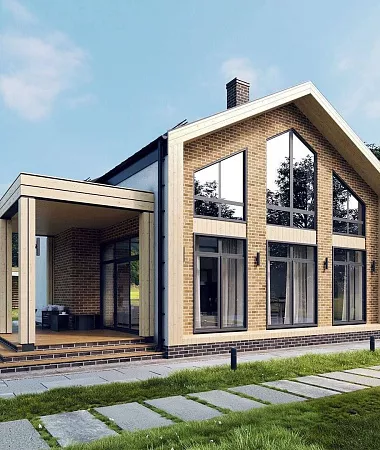 Спирея, дом из газоблока, 212 м2