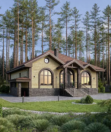 Осень, дом из газоблока, 238 м2