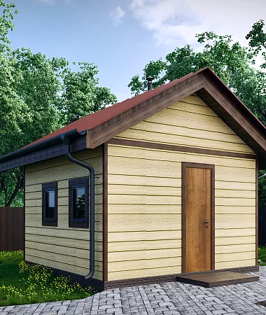 Июль, каркасный дом, 13 м2