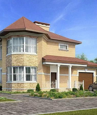 Форт, монолитно-каркасный дом 225 м2