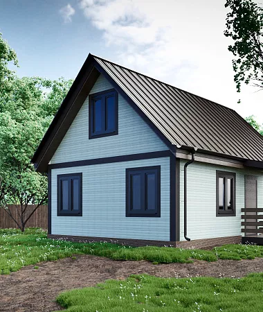 Емеля, каркасный дом, 74 м2