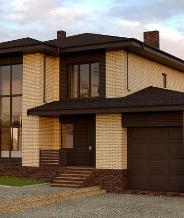Лесной остров, дом из газоблока, 230 м2