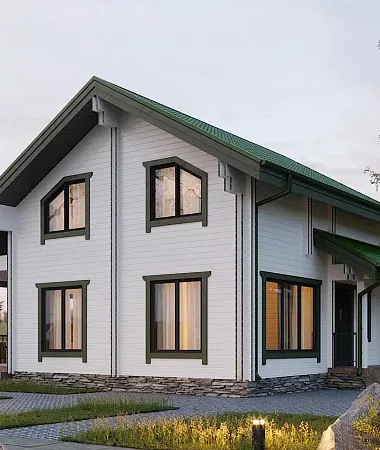 Чибис, каркасный дом, 109 м2
