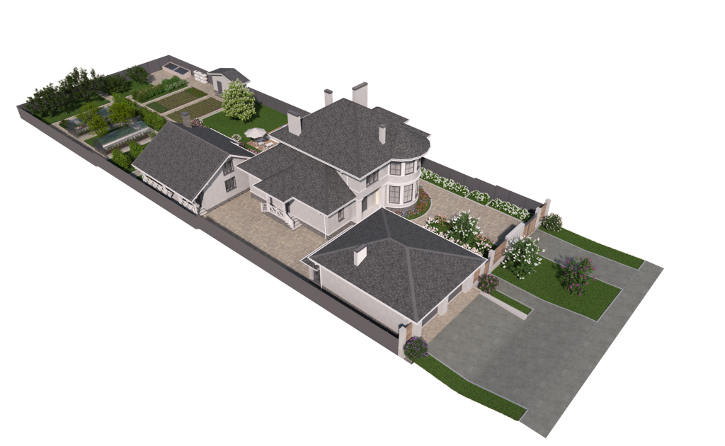 Проект частного дома с территорией Проект частного дома с территорией