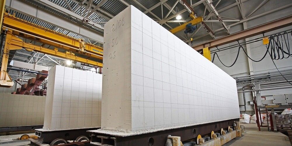 Производство газоблоков.
