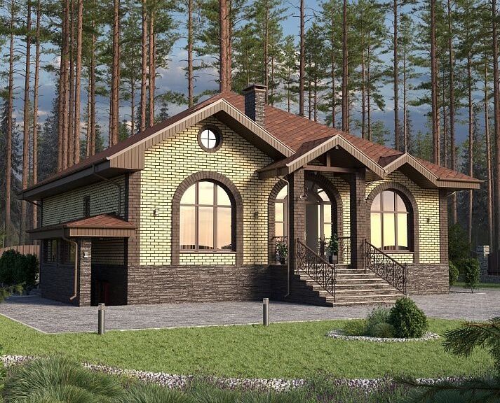 Оформление двора дома.