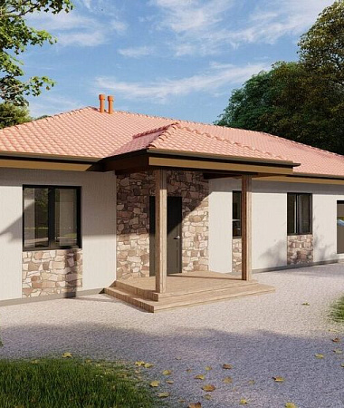 Вистерия, дом из газоблока, 163 кв.м.