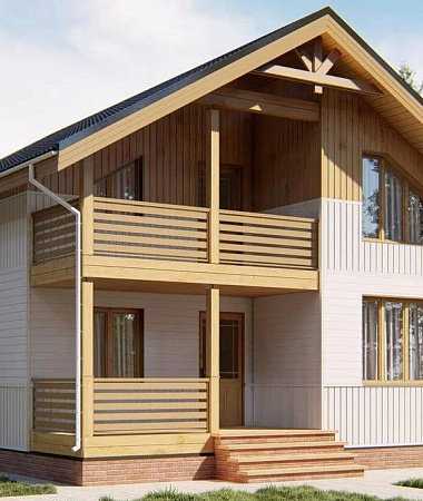 Фонтан, дом из газоблока, 123 м2