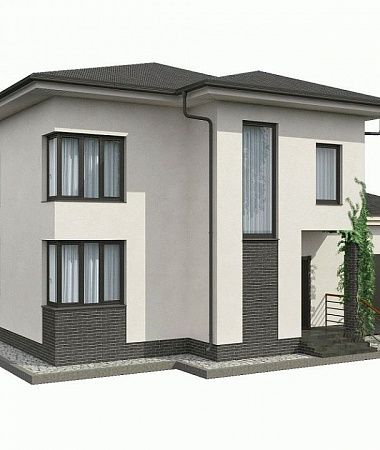 Хризантема, монолитно-каркасный дом, 225 м2