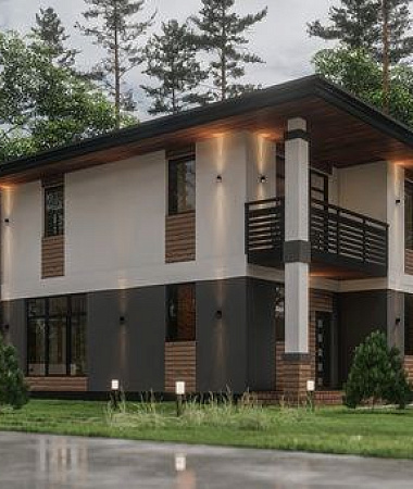 Антириум, дом из газоблока, 199 м2