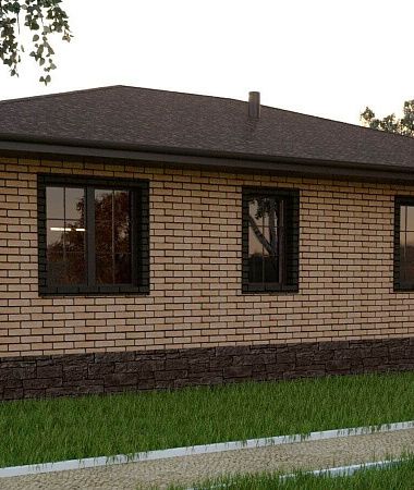 Живой, дом из керамоблока, 106 м2