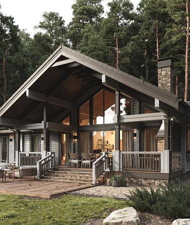 Тихомир, дом из газоблока, 323 м2