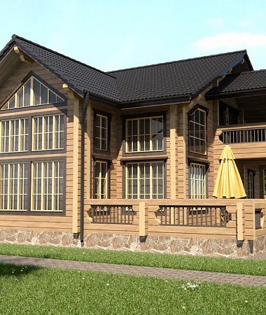 Галантус, дом из клееного бруса, 250 м2