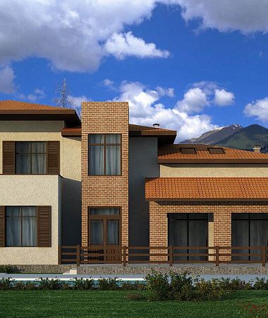 Эрика, монолитно-каркасный дом, 275 м2