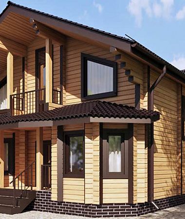 Примула, дом из клееного бруса, 216 м2