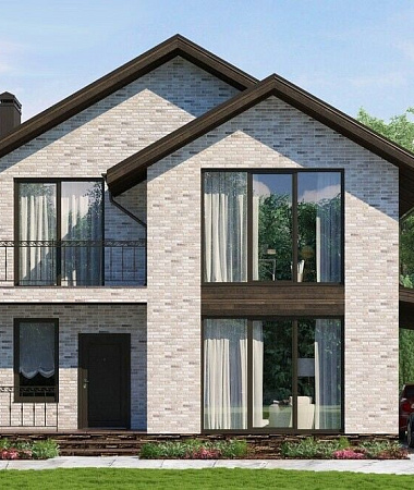 Гиацинт, дом из газоблока, 244 м2