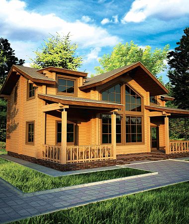 Моцарт, дом из клееного бруса, 181 м2