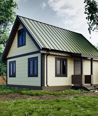 Сказка, каркасный дом, 67 м2