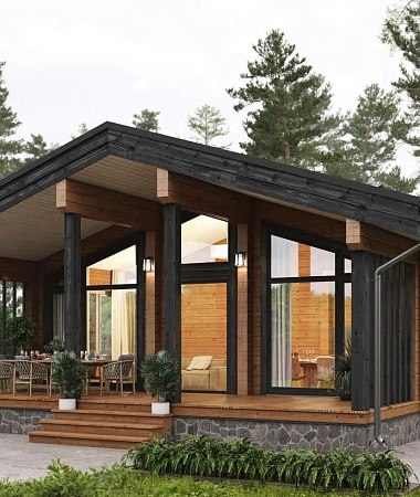 Перспектива, каркасный дом, 121 м2