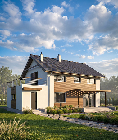 Очарование,  двухэтажный каркасный дом, 235 м2