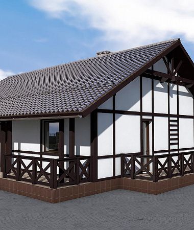 Ле Шале, дом из газоблока, 182 м2