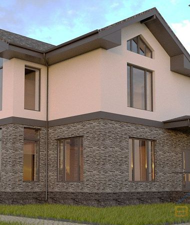 Прибрежный, дом из газоблока, 233 м2