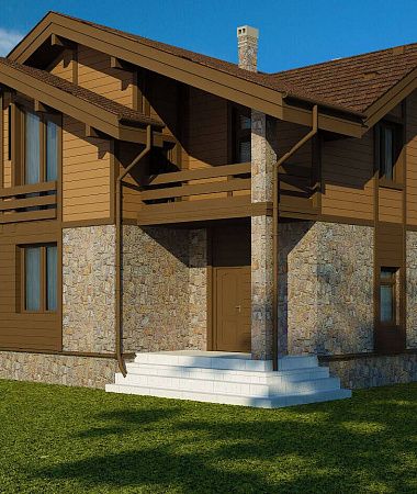 Варяг, монолитно-каркасный дом 229 м2