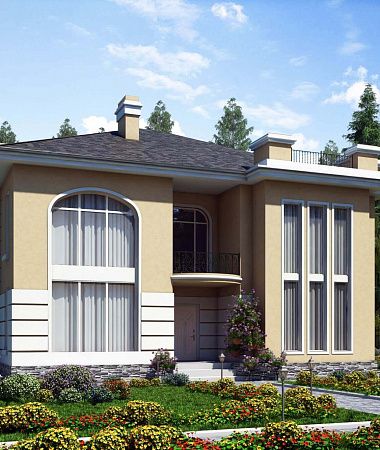 Бриджит, монолитно-каркасный дом, 258 м2