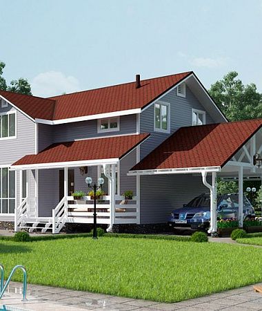 Весна, быстровозводимый дом, 107 м2