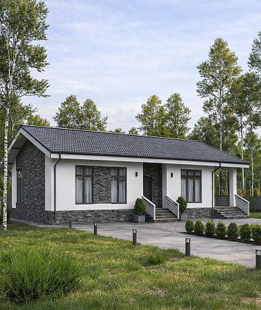 Лирика, дом из газоблока, 138 м2