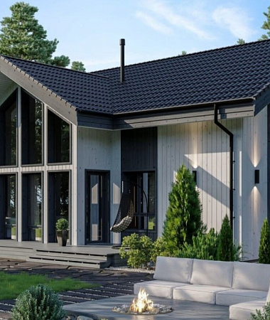 Современность, каркасный дом, 286 м2