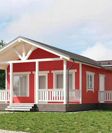 Кураж, каркасный дом, 78 м2