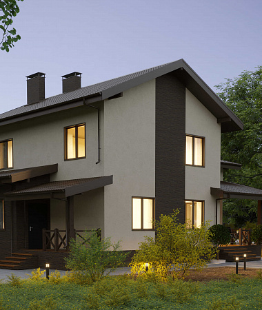 Диамант, дом из газоблока, 189 м2