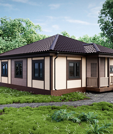 Анна, каркасный дом, 89 м2