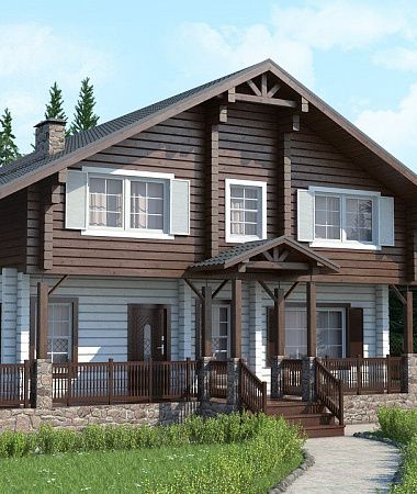 Скарлет, дом из клееного бруса, 153 м2