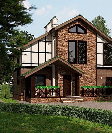 Уютный, дом из керамоблока, 164 м2