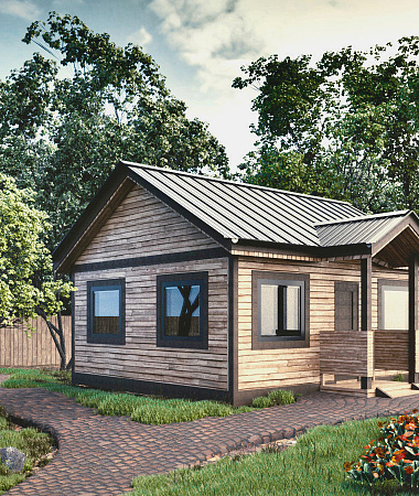 Удачный, каркасный дом, 36,5 м2