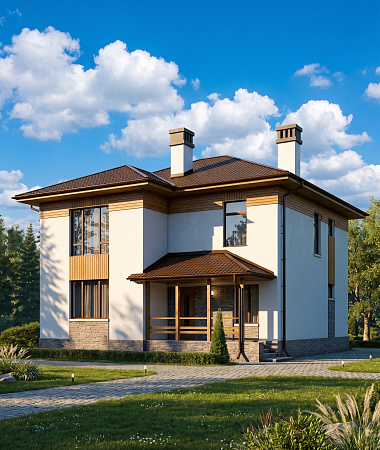 Азимут, каркасный дом 193 м2