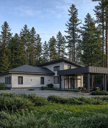 Фалькон, дом из газоблока, 168 м2