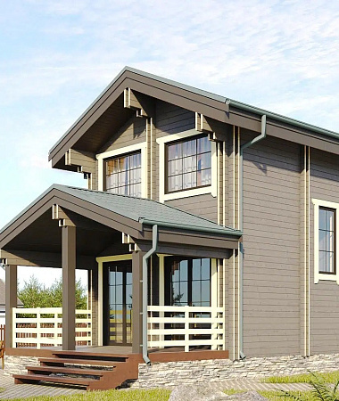 Совёнок, каркасный дом, 63 м2