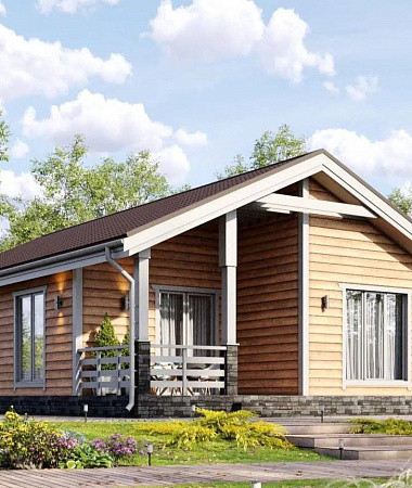 Пихта, каркасный дом, 91 м2